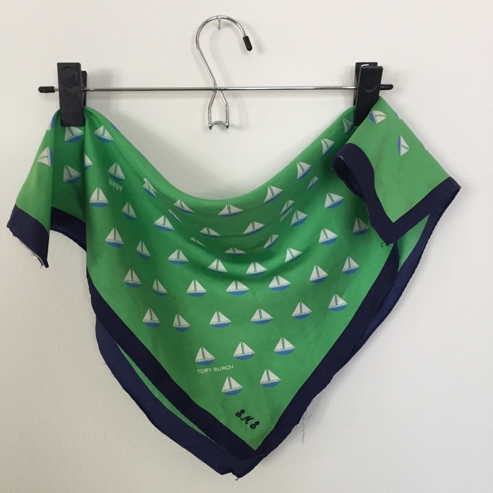 Tory Burch silk sailboat scarf